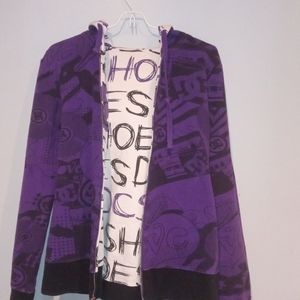 Vintage DC shoes reversible hoodie